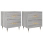 vidaXL Nachttische 2 Stk. Grau Sonoma 40x35x47,5 cm Holzwerkstoff vidaXL Nachttische 2 Stk. Grau Sonoma 40x35x47,5 cm Holzwerkstoff