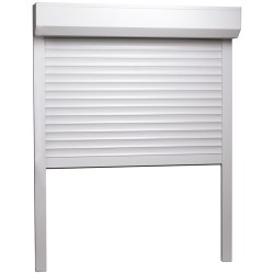 vidaXL Rollladen Aluminium 130x140 cm Weiß