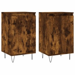 vidaXL Sideboards 2 Stk. Räuchereiche 40x35x70 cm Holzwerkstoff