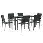 vidaXL 7-tlg. Garten-Essgruppe Poly Rattan und Stahl vidaXL 7-tlg. Garten-Essgruppe Poly Rattan und Stahl