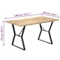 vidaXL Esstisch 140 x 80 x 76 cm Mango-Massivholz vidaXL Esstisch 140 x 80 x 76 cm Mango-Massivholz