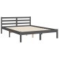 vidaXL Massivholzbett mit Kopfteil Grau 120x200 cm vidaXL Massivholzbett mit Kopfteil Grau 120x200 cm