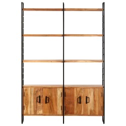vidaXL Bücherregal 4 Etagen 124x30x180 cm Massivholz Akazie