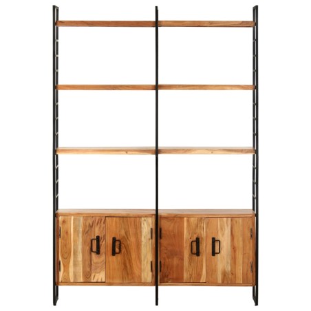 vidaXL Bücherregal 4 Etagen 124x30x180 cm Massivholz Akazie