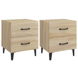vidaXL Nachttische 2 Stk. Sonoma-Eiche 40x35x47,5 cm