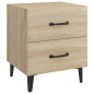 vidaXL Nachttische 2 Stk. Sonoma-Eiche 40x35x47,5 cm vidaXL Nachttische 2 Stk. Sonoma-Eiche 40x35x47,5 cm