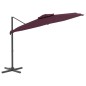 vidaXL Ampelschirm mit Doppeldach Bordeauxrot 300x300 cm vidaXL Ampelschirm mit Doppeldach Bordeauxrot 300x300 cm