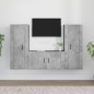 vidaXL 3-tlg. TV-Schrank-Set Betongrau Holzwerkstoff vidaXL 3-tlg. TV-Schrank-Set Betongrau Holzwerkstoff