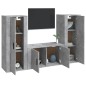 vidaXL 3-tlg. TV-Schrank-Set Betongrau Holzwerkstoff vidaXL 3-tlg. TV-Schrank-Set Betongrau Holzwerkstoff