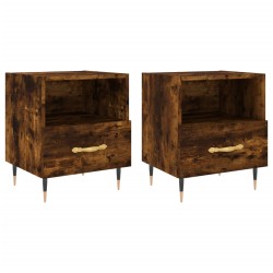 vidaXL Nachttische 2 Stk. Räuchereiche 40x35x47,5 cm Holzwerkstoff