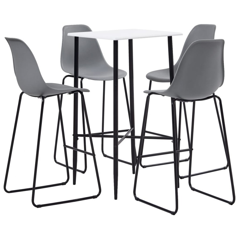 5-tlg. Bar-Set Kunststoff Grau 5-tlg. Bar-Set Kunststoff Grau