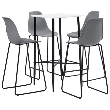 5-tlg. Bar-Set Kunststoff Grau