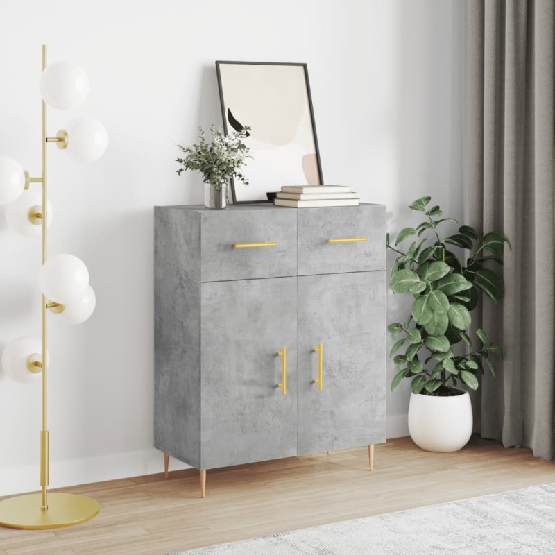vidaXL Sideboard Betongrau 69,5x34x90 cm Holzwerkstoff vidaXL Sideboard Betongrau 69,5x34x90 cm Holzwerkstoff