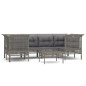vidaXL 7-tlg. Garten-Lounge-Set mit Kissen Grau Poly Rattan vidaXL 7-tlg. Garten-Lounge-Set mit Kissen Grau Poly Rattan