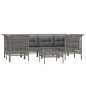 vidaXL 7-tlg. Garten-Lounge-Set mit Kissen Grau Poly Rattan vidaXL 7-tlg. Garten-Lounge-Set mit Kissen Grau Poly Rattan
