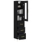 vidaXL Highboard Schwarz 34,5x34x180 cm Holzwerkstoff vidaXL Highboard Schwarz 34,5x34x180 cm Holzwerkstoff