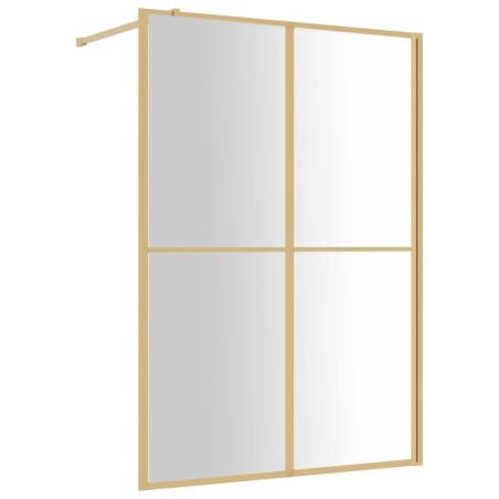 vidaXL Duschwand für Begehbare Dusche ESG Klarglas Golden 140x195cm