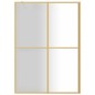 vidaXL Duschwand für Begehbare Dusche ESG Klarglas Golden 140x195cm vidaXL Duschwand für Begehbare Dusche ESG Klarglas Golden 140x195cm