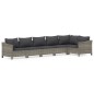 vidaXL 6-tlg. Garten-Lounge-Set mit Kissen Grau Poly Rattan vidaXL 6-tlg. Garten-Lounge-Set mit Kissen Grau Poly Rattan