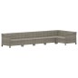 vidaXL 6-tlg. Garten-Lounge-Set mit Kissen Grau Poly Rattan vidaXL 6-tlg. Garten-Lounge-Set mit Kissen Grau Poly Rattan