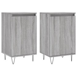 vidaXL Sideboards 2 Stk. Grau Sonoma 40x35x70 cm Holzwerkstoff