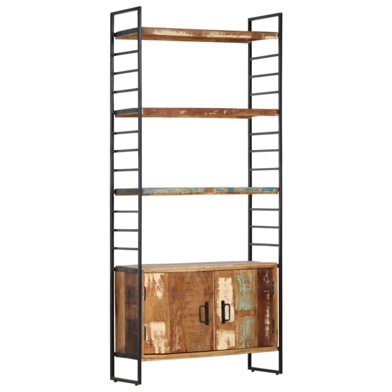 vidaXL Bücherregal 4 Ebenen 80x30x180 cm Altholz Massiv vidaXL Bücherregal 4 Ebenen 80x30x180 cm Altholz Massiv