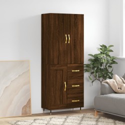 vidaXL Highboard Braun Eichen-Optik 69,5x34x180 cm Holzwerkstoff