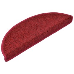 vidaXL 15 Stk. Treppenmatten Bordeauxrot 65 x 24 x 4 cm
