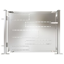 vidaXL Gartentor 100x75 cm Edelstahl