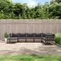 vidaXL 8-tlg. Garten-Lounge-Set mit Kissen Anthrazit Poly Rattan vidaXL 8-tlg. Garten-Lounge-Set mit Kissen Anthrazit Poly Rattan