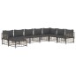 vidaXL 8-tlg. Garten-Lounge-Set mit Kissen Anthrazit Poly Rattan vidaXL 8-tlg. Garten-Lounge-Set mit Kissen Anthrazit Poly Rattan
