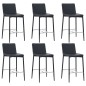 Barhocker 6 Stk. Schwarz Kunstleder Barhocker 6 Stk. Schwarz Kunstleder