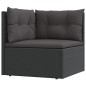 vidaXL 11-tlg. Garten-Lounge-Set mit Kissen Schwarz Poly Rattan vidaXL 11-tlg. Garten-Lounge-Set mit Kissen Schwarz Poly Rattan