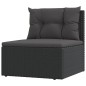 vidaXL 11-tlg. Garten-Lounge-Set mit Kissen Schwarz Poly Rattan vidaXL 11-tlg. Garten-Lounge-Set mit Kissen Schwarz Poly Rattan