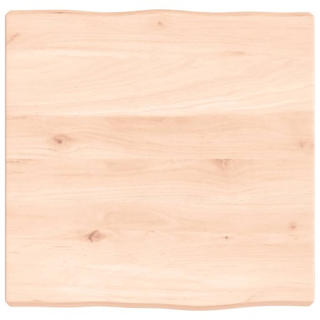 vidaXL Tischplatte 40x40x4 cm Massivholz Eiche Unbehandelt Baumkante