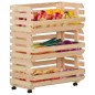 vidaXL Gemüsewagen 77x30x80 cm Massivholz Kiefer vidaXL Gemüsewagen 77x30x80 cm Massivholz Kiefer