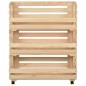 vidaXL Gemüsewagen 77x30x80 cm Massivholz Kiefer vidaXL Gemüsewagen 77x30x80 cm Massivholz Kiefer