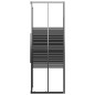 vidaXL Duschkabine mit Streifen ESG 80x80x180 cm Schwarz vidaXL Duschkabine mit Streifen ESG 80x80x180 cm Schwarz
