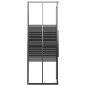 vidaXL Duschkabine mit Streifen ESG 80x80x180 cm Schwarz vidaXL Duschkabine mit Streifen ESG 80x80x180 cm Schwarz