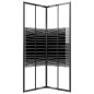 vidaXL Duschkabine mit Streifen ESG 80x80x180 cm Schwarz vidaXL Duschkabine mit Streifen ESG 80x80x180 cm Schwarz