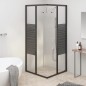 vidaXL Duschkabine mit Streifen ESG 80x80x180 cm Schwarz vidaXL Duschkabine mit Streifen ESG 80x80x180 cm Schwarz