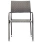 vidaXL 5-tlg. Garten-Essgruppe Grau und Schwarz Poly Rattan und Stahl vidaXL 5-tlg. Garten-Essgruppe Grau und Schwarz Poly Rattan und Stahl