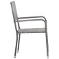vidaXL 5-tlg. Garten-Essgruppe Grau und Schwarz Poly Rattan und Stahl vidaXL 5-tlg. Garten-Essgruppe Grau und Schwarz Poly Rattan und Stahl