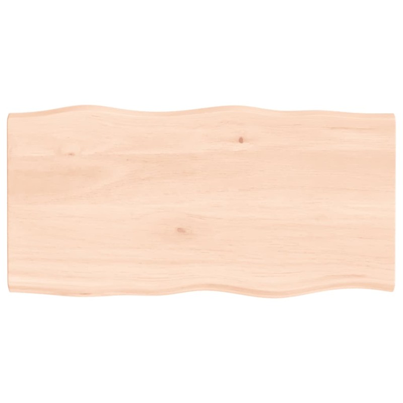 vidaXL Tischplatte 80x40x2 cm Massivholz Eiche Unbehandelt Baumkante vidaXL Tischplatte 80x40x2 cm Massivholz Eiche Unbehandelt Baumkante