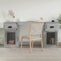 vidaXL Schreibtisch mit Stauraum Grau Sonoma Holzwerkstoff vidaXL Schreibtisch mit Stauraum Grau Sonoma Holzwerkstoff
