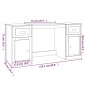 vidaXL Schreibtisch mit Stauraum Grau Sonoma Holzwerkstoff vidaXL Schreibtisch mit Stauraum Grau Sonoma Holzwerkstoff
