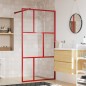 vidaXL Duschwand für Begehbare Dusche mit ESG Klarglas Rot 115x195 cm vidaXL Duschwand für Begehbare Dusche mit ESG Klarglas Rot 115x195 cm