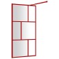 vidaXL Duschwand für Begehbare Dusche mit ESG Klarglas Rot 115x195 cm vidaXL Duschwand für Begehbare Dusche mit ESG Klarglas Rot 115x195 cm
