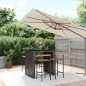vidaXL 5-tlg. Gartenbar-Set Schwarz Poly Rattan & Massivholz Akazie vidaXL 5-tlg. Gartenbar-Set Schwarz Poly Rattan & Massivholz Akazie
