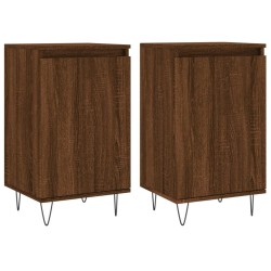 vidaXL Sideboards 2 Stk. Braun Eichen-Optik 40x35x70 cm Holzwerkstoff